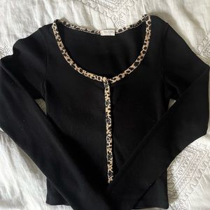 BRANDY black cheetah zelly top! not selling on brandy website anymore!